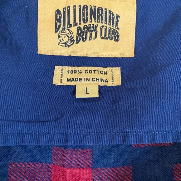 Billionaire Boys Club Luxury Streetwear 100% Cotton Flannel Digi Plaid Shirt LG - Picture 13 of 15